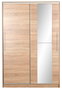 Hanah Home Armario Sonomo con Puerta Corredera de Espejo